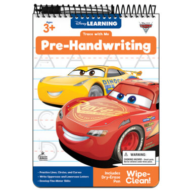 Trace with Me: Cars 3 Pre-Handwriting Activity Pad, Grade PK-2, Paperback