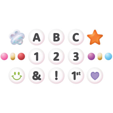 Friendship Beads Circle Letters and Numbers - 3 1/2" Circles