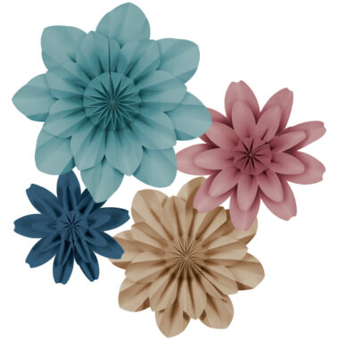 Paper Flowers - Calming Colors - Reusable